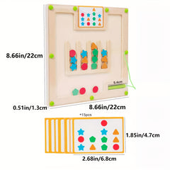 Shape Matching Game Educational Maze Apricot Cream Red Green