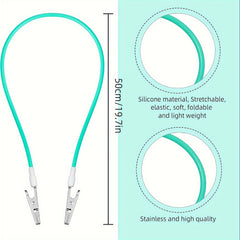 Dental Lab Bib Clips Silicone Cord Napkin Holders Dentist