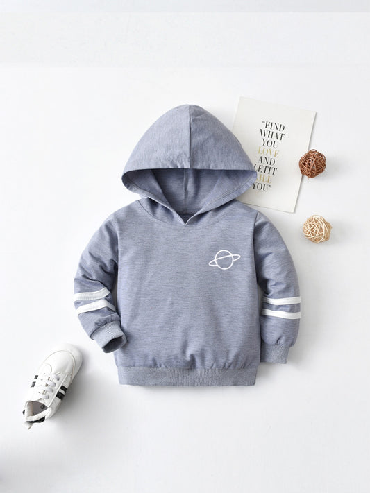 Toddler Boys Universe Pattern Hoodie Pullover Sweatshirt