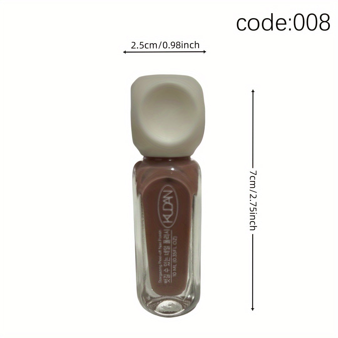 Kuda 10ml Nail Polish Peach Mousse Quick Dry No Odor Solid Manicure Nail Care