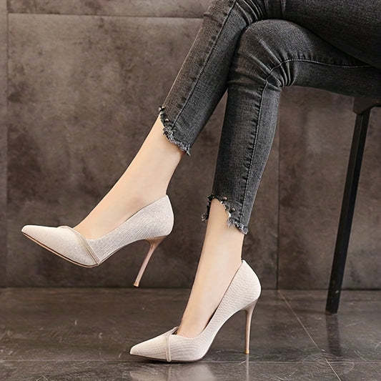 Women's Glitter Pointed Toe Stiletto Heels