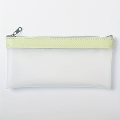 Transparent Frosted Pencil Case Zipper Cosmetic Storage Bag