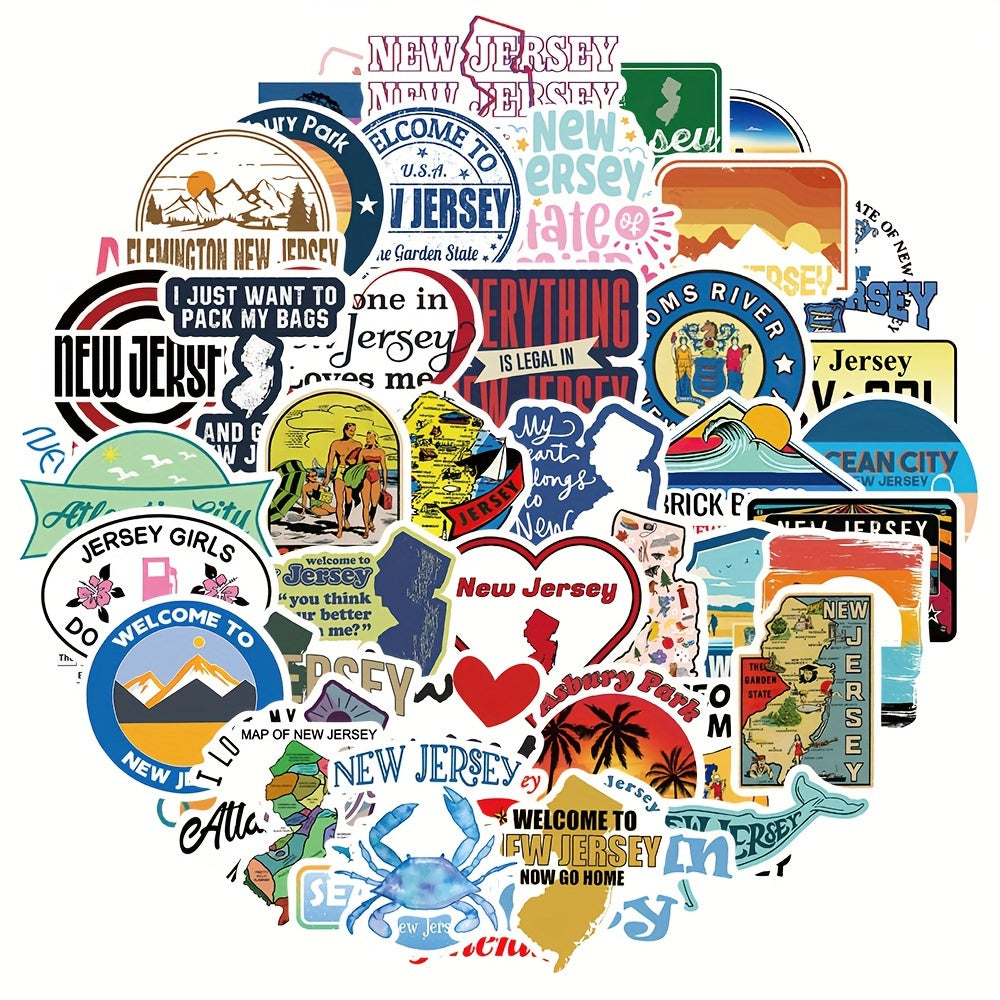 50pcs English Graffiti Stickers for Guitar Skateboard Laptop DIY Stickers