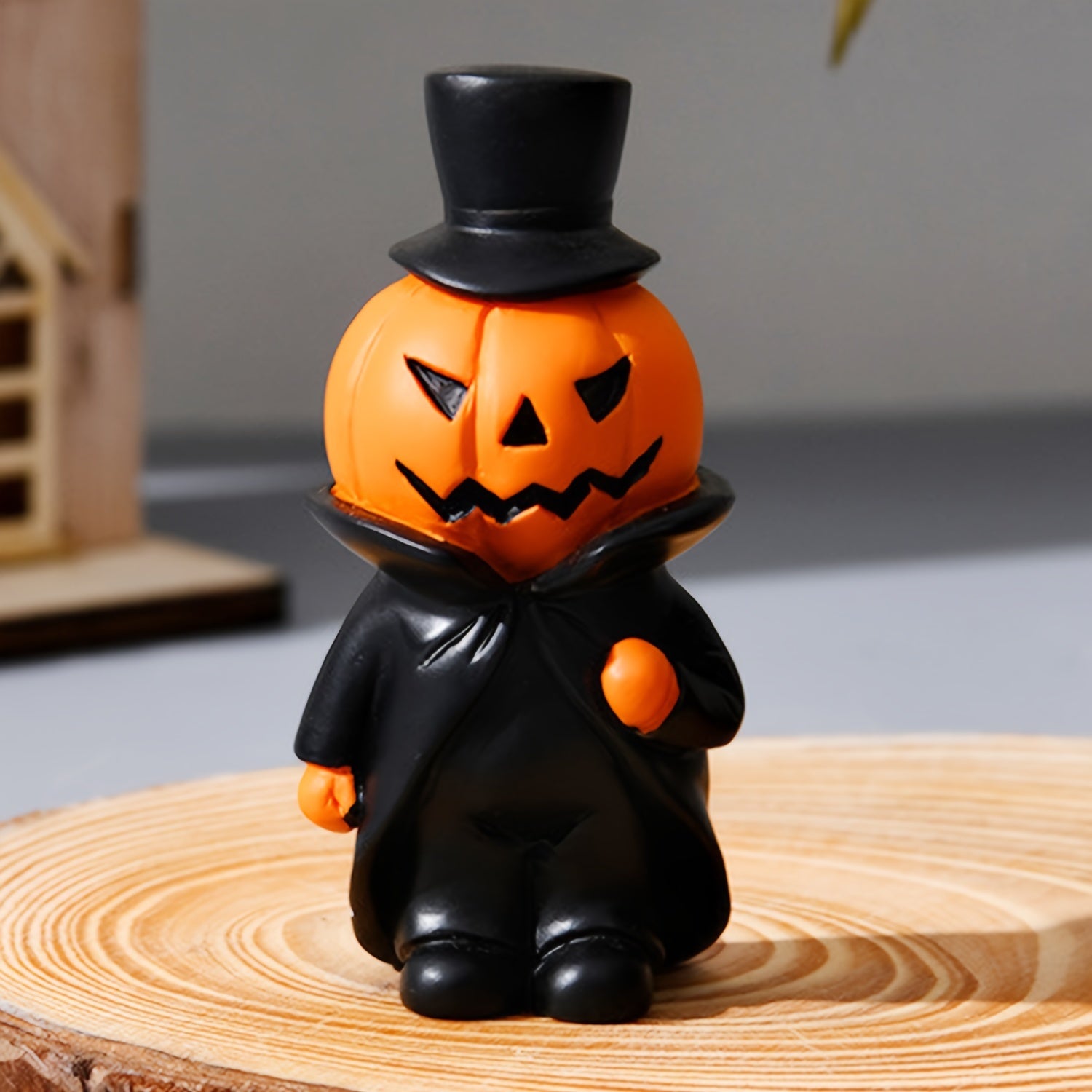 Halloween Pumpkin Figurines Set Resin Collectible Statuettes