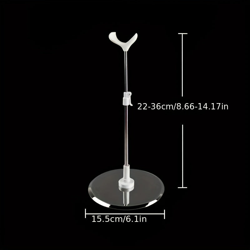 Stainless Steel BJD Doll Stand Doll Support Holder Silvery Gray