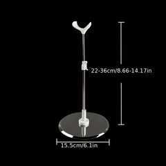 Stainless Steel BJD Doll Stand Doll Support Holder Silvery Gray