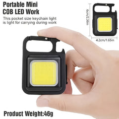 Portable Keychain Light Rechargeable Pocket Flashlight for Outdoor Camping