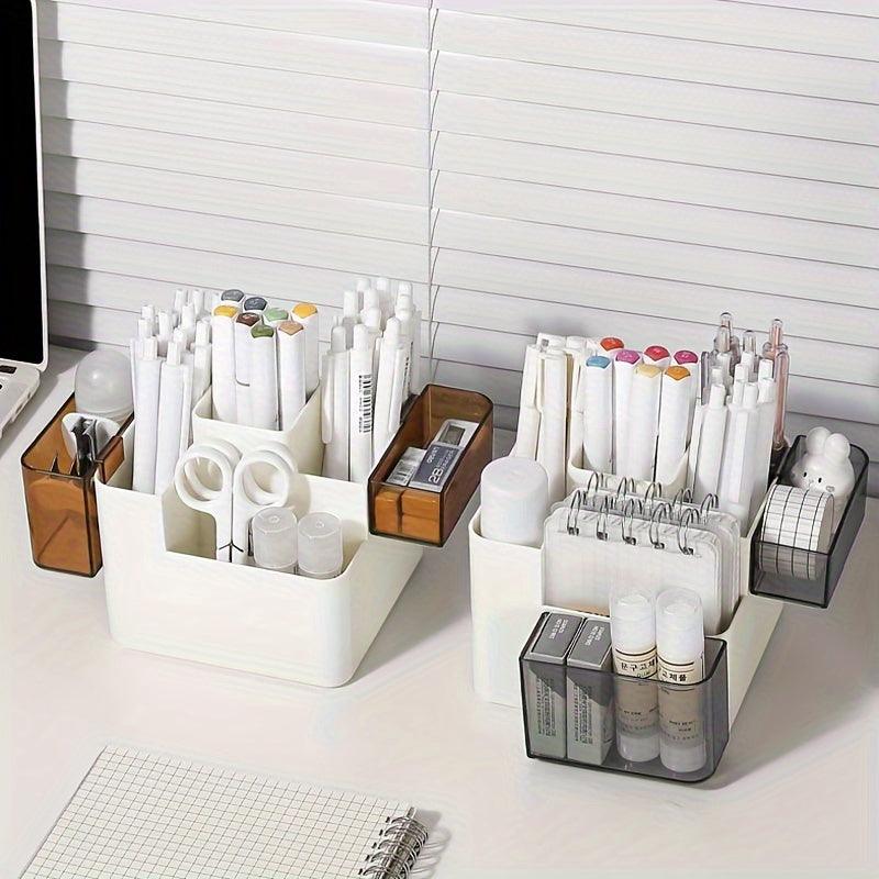 Large Capacity Pen Holder Desk Storage Box Office Desktop Multifunctional