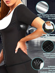 Sauna Body Shaper Sweat Sleeves Waist Trainer Top Women's Activewear