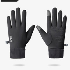 Men's Winter Cycling Gloves Fleece Touch Screen Waterproof Non slip