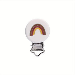 Colorful Rainbow Pacifier Clip for Babies 0-24 Months
