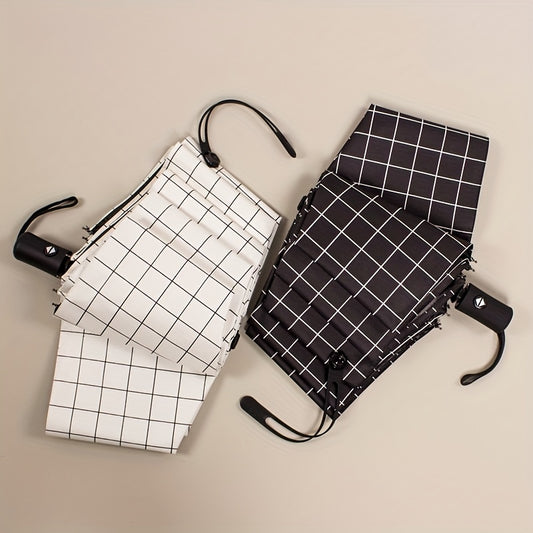 Small Fresh Lattice Umbrella Plastic Sunscreen UV Protection