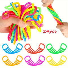 24pcs Stretchy Strings Fidget Toys for Stress Relief