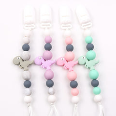 Dino Pacifier Chain Clip - Keep Baby's Pacifier Secure