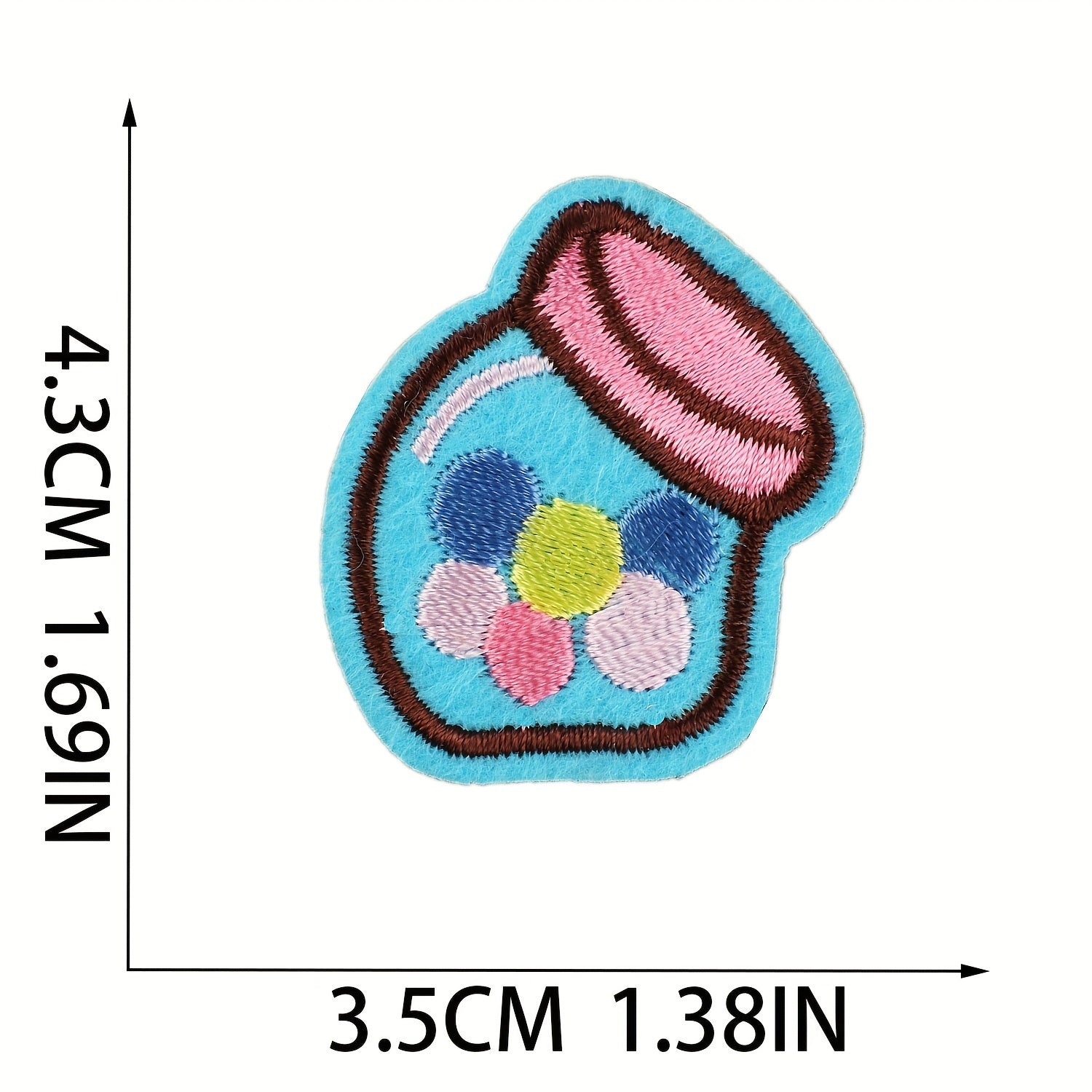 14pcs Lollipop Iron On Patches For Men Sew On Embroidered Applique Repair