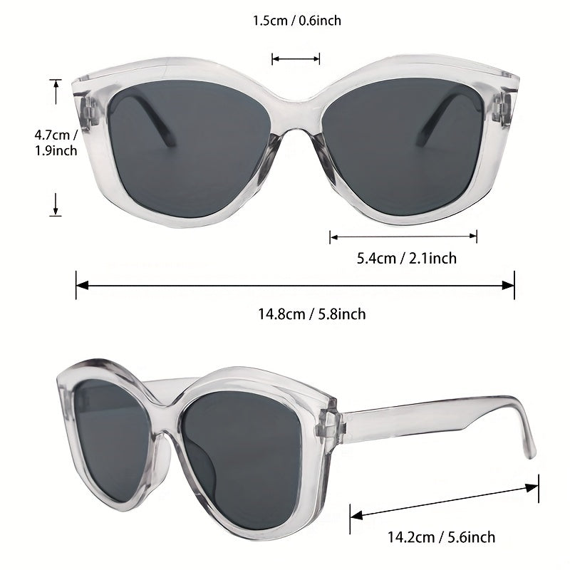 Oversized Cat Eye Sunglasses UV400 Anti Glare Glasses