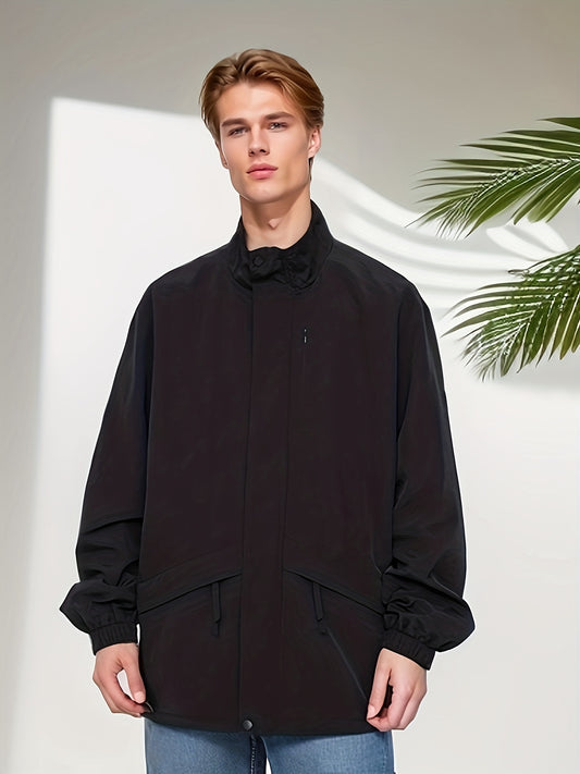 Men's Casual Zip Up Windbreaker Jacket