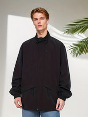 Men's Casual Zip Up Windbreaker Jacket