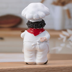 Chef Drinking Soup Collectible Dolls Decor Ornament