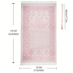 Portable Muslim Prayer Mat and Beads Set Soft and Durable Travel Prayer Mat