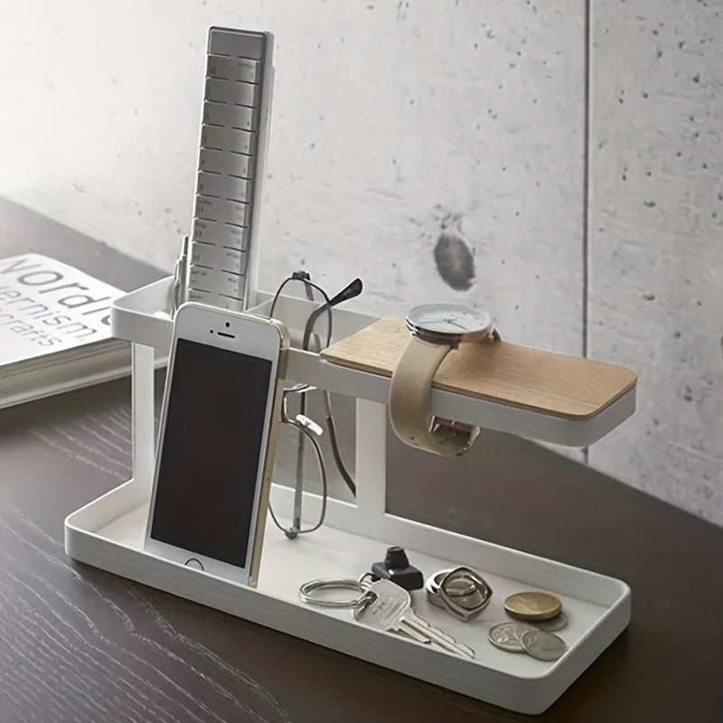 Living Room Storage Rack Glasses Iron Art Remote Control Storage Box