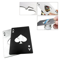 Ace Poker Bottle Opener Pocket Tool for Beer Cards Spades