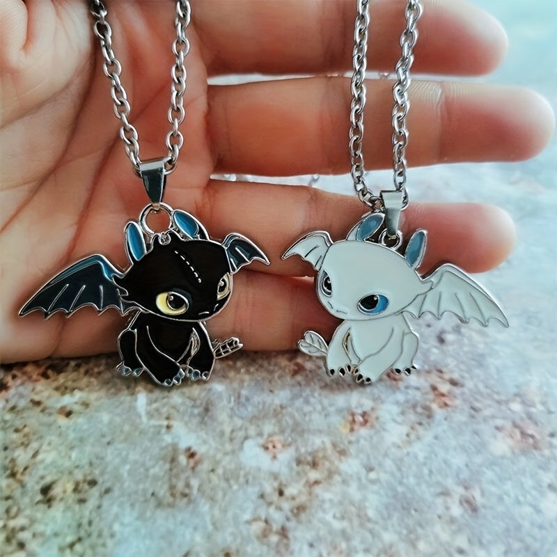 Small Flying Dragon Necklace Dripping Oil Pendant Jewelry