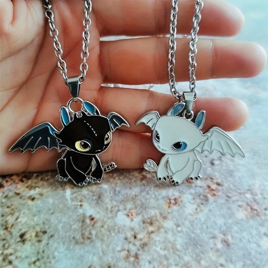 Small Flying Dragon Necklace Dripping Oil Pendant Jewelry