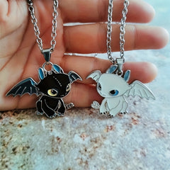 Small Flying Dragon Necklace Dripping Oil Pendant Jewelry