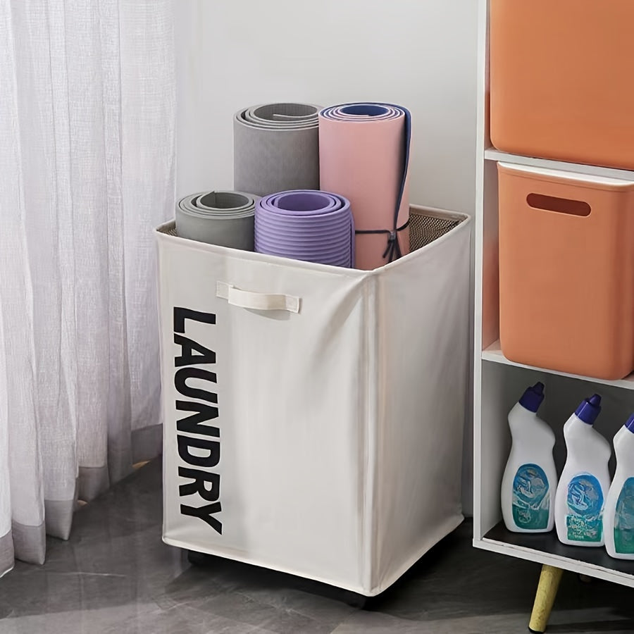 Portable Yoga Mat Storage Basket with Wheel