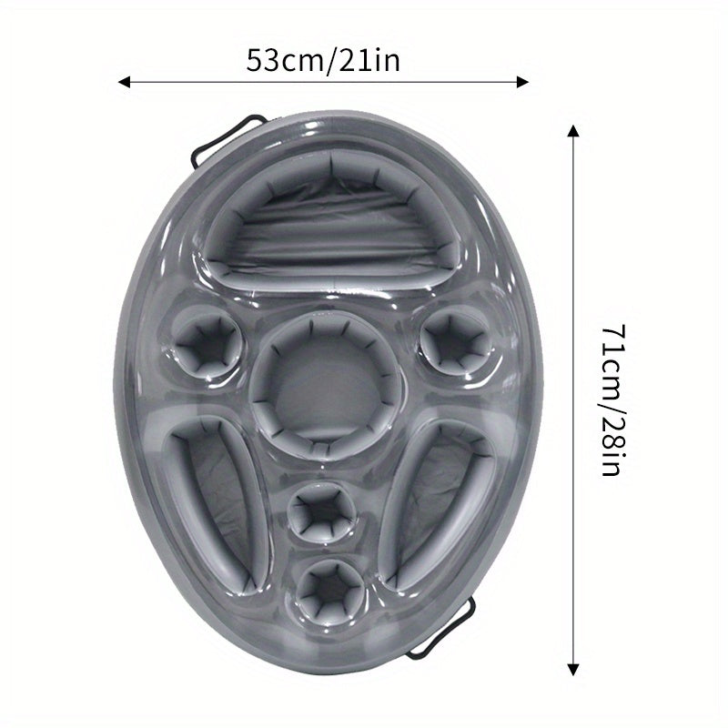 Inflatable Salad Fruit Plate Ice Bucket Floating Bar Pool