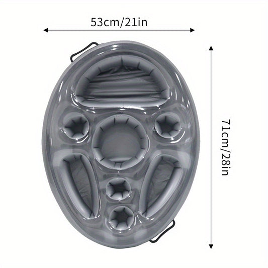 Inflatable Salad Fruit Plate Ice Bucket Floating Bar Pool