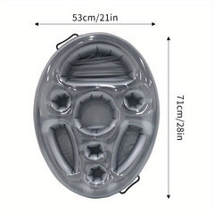 Inflatable Salad Fruit Plate Ice Bucket Floating Bar Pool