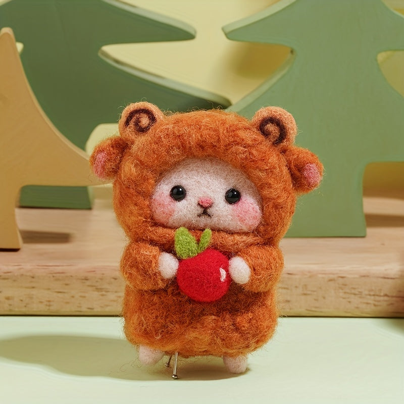 Plush Sheep Wool Felt DIY Material Package Doll Decoration Pendant
