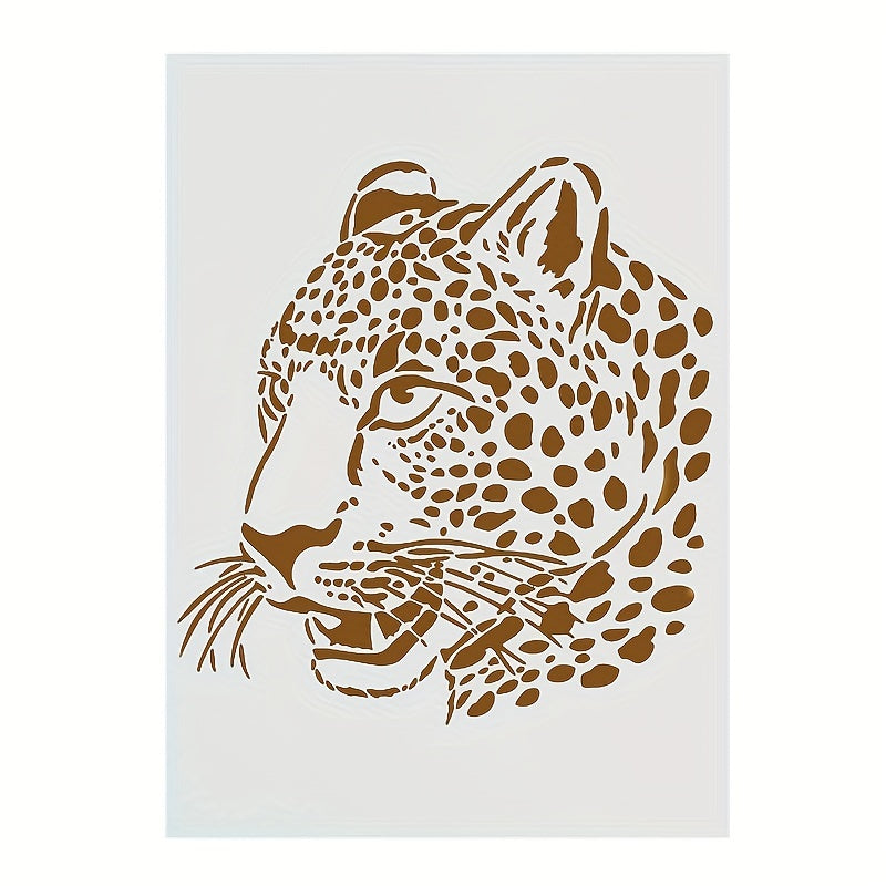 Leopard Pattern Plastic Stencil for Craft Project