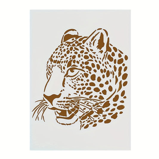 Leopard Pattern Plastic Stencil for Craft Project