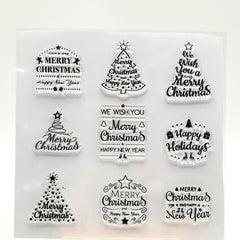 1pc Merry Christmas DIY Painting Tool Transparent Silicone Seal