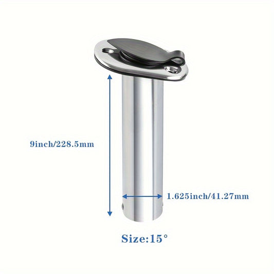 1pc Stainless Steel Fishing Rod Holder PVC Cap 15 30 90 Degree Accessories