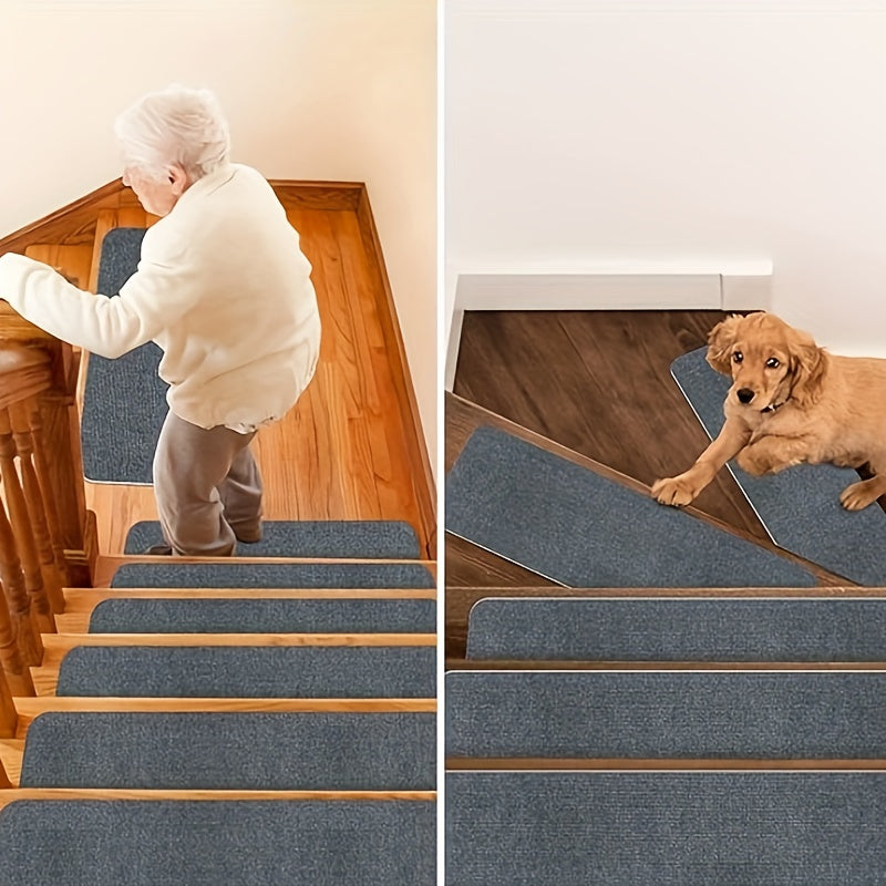 Self-Adhesive Stair Mats - Washable Floor Mats - Stair Runners for Wooden Steps