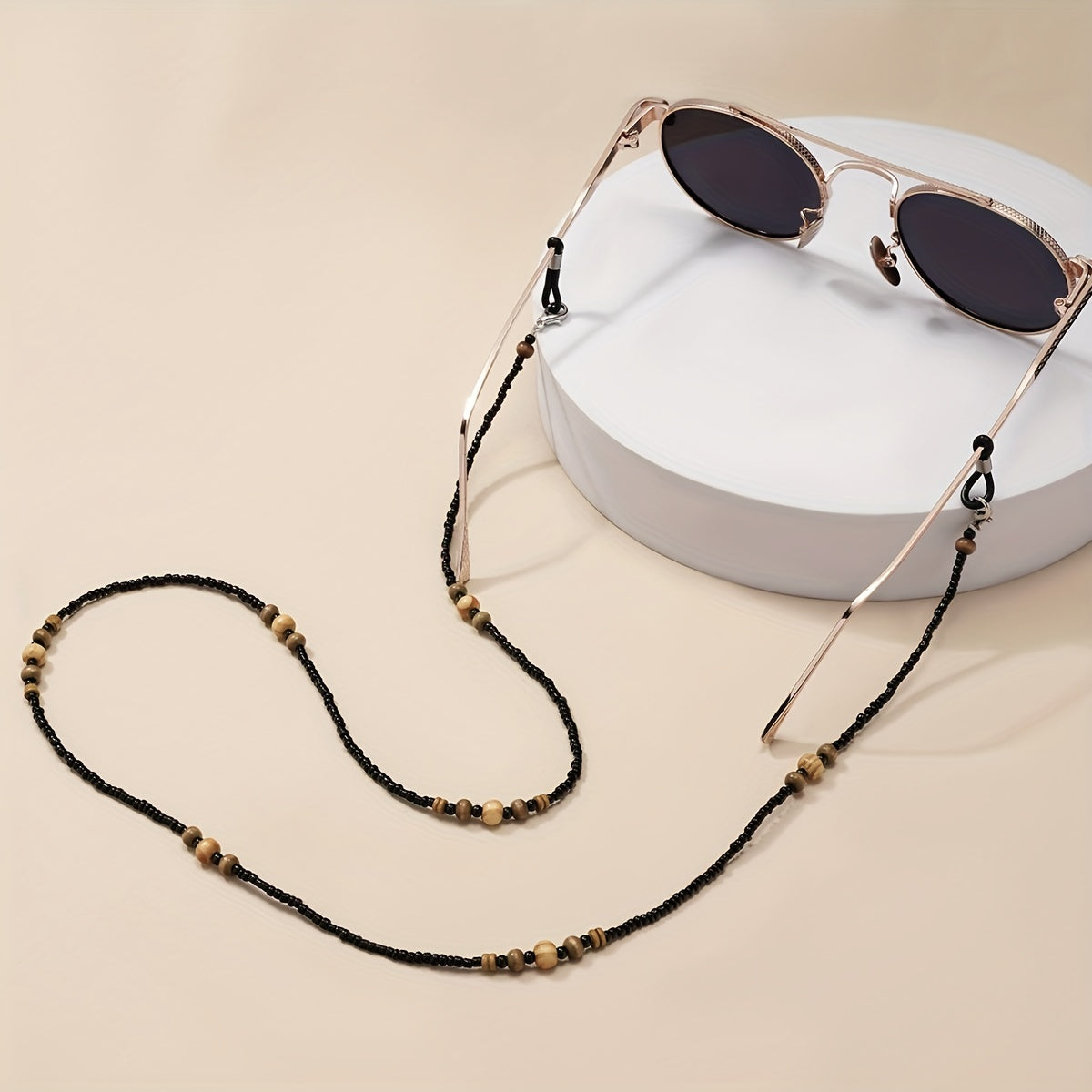 Beaded Glasses Lanyard Non slip Glasses Rope for Men and Women Eyeglass Holder
