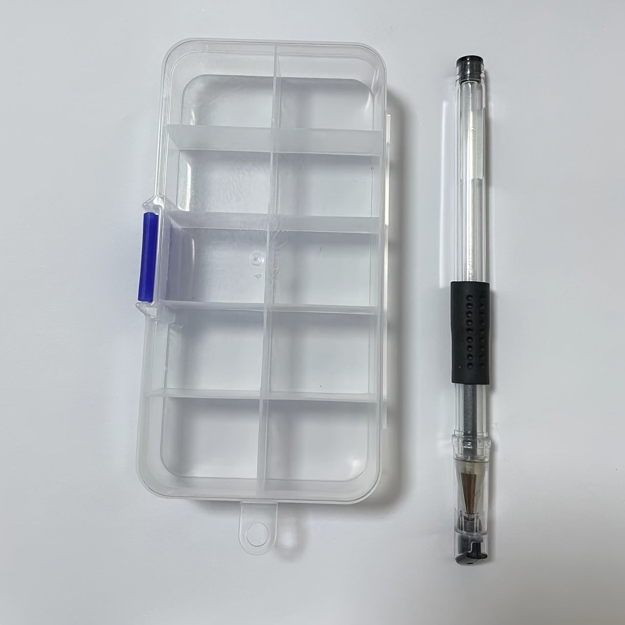 1PC Portable 10 Compartment Storage Box Small Medicine Case Detachable Divider