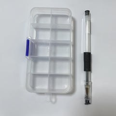 1PC Portable 10 Compartment Storage Box Small Medicine Case Detachable Divider