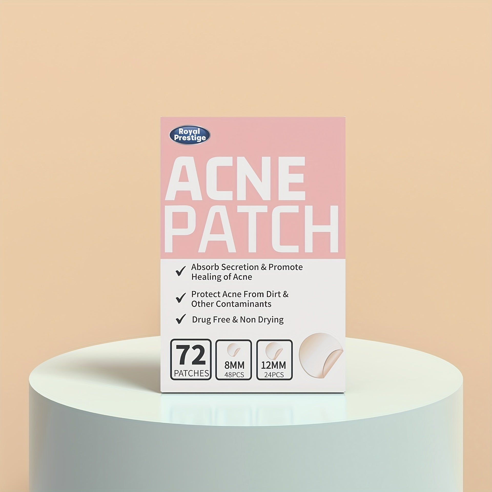 Acne Pimple Patch 72 Pcs Hydrocolloid Spot Stickers Vegan