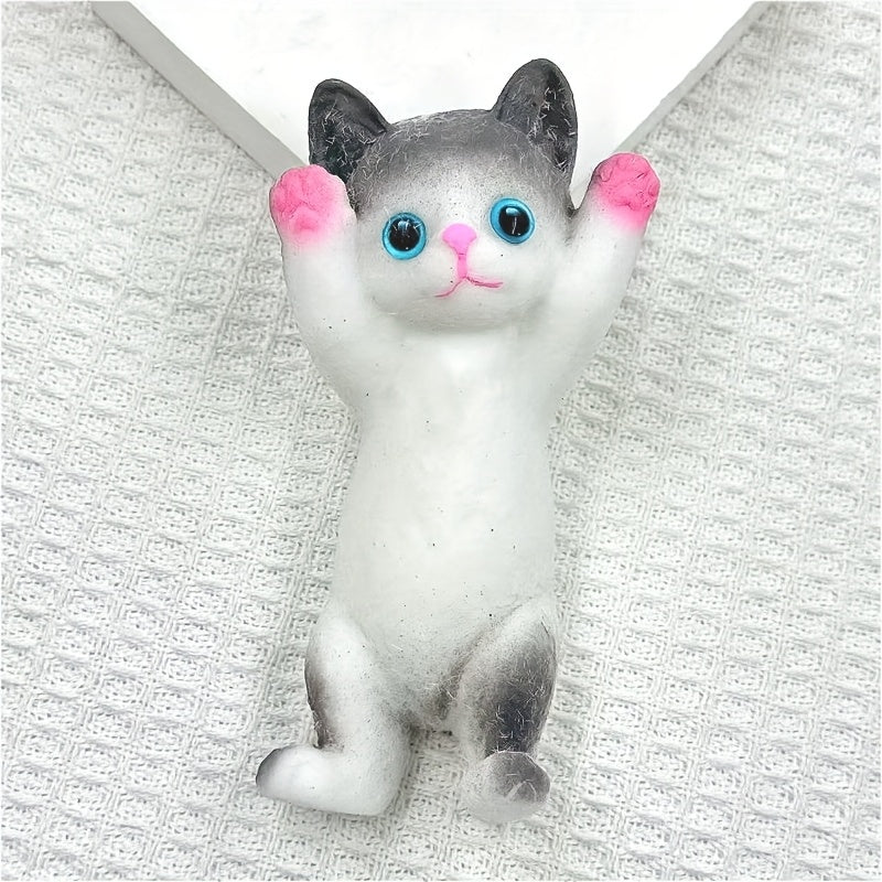 Cute Cat Squeeze Toy with Soft Fur in 4 Colors