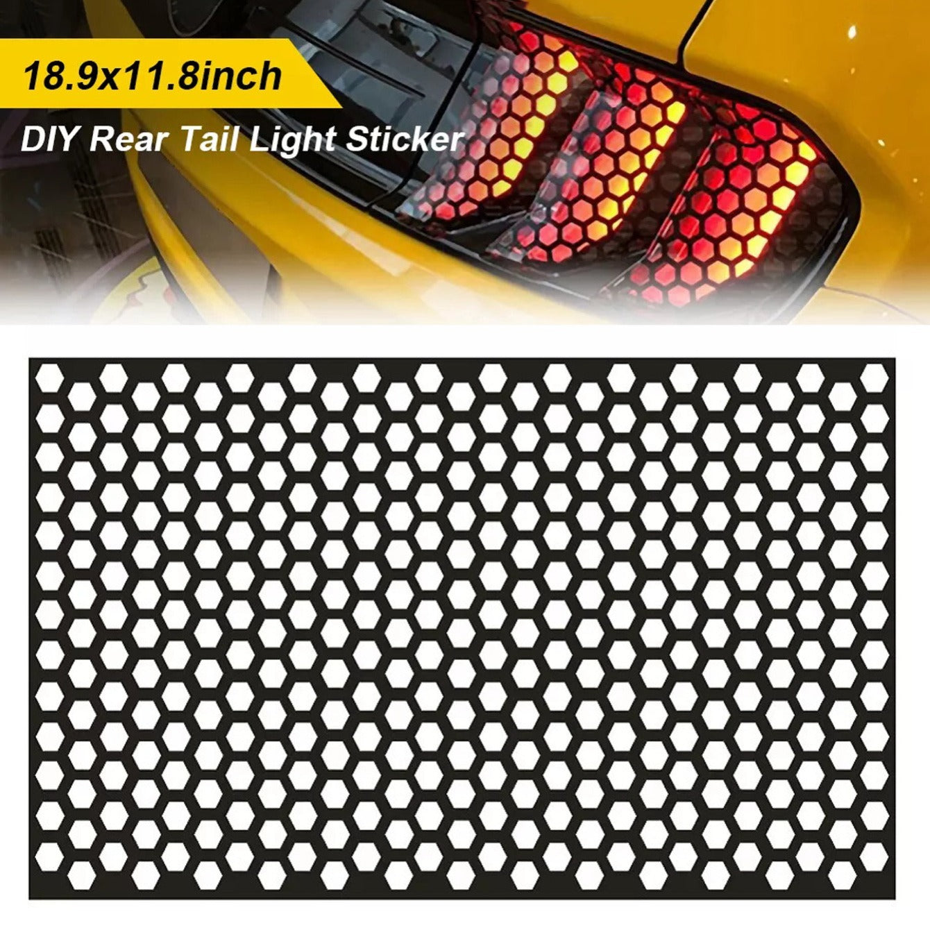 Universal DIY Rear Car Tail Light Sticker Lamp Cover 18 9 X 11 8