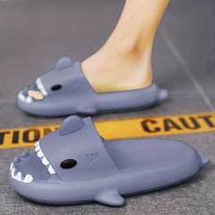 Men's Shark Pillow Slides Non Slip Slippers for Indoor Outdoor Beach Shower