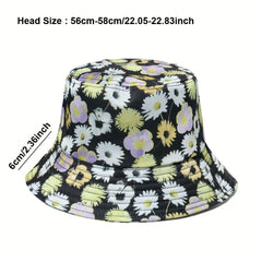 Sunflower Print Fisherman Hat Bucket Hat for Men and Women