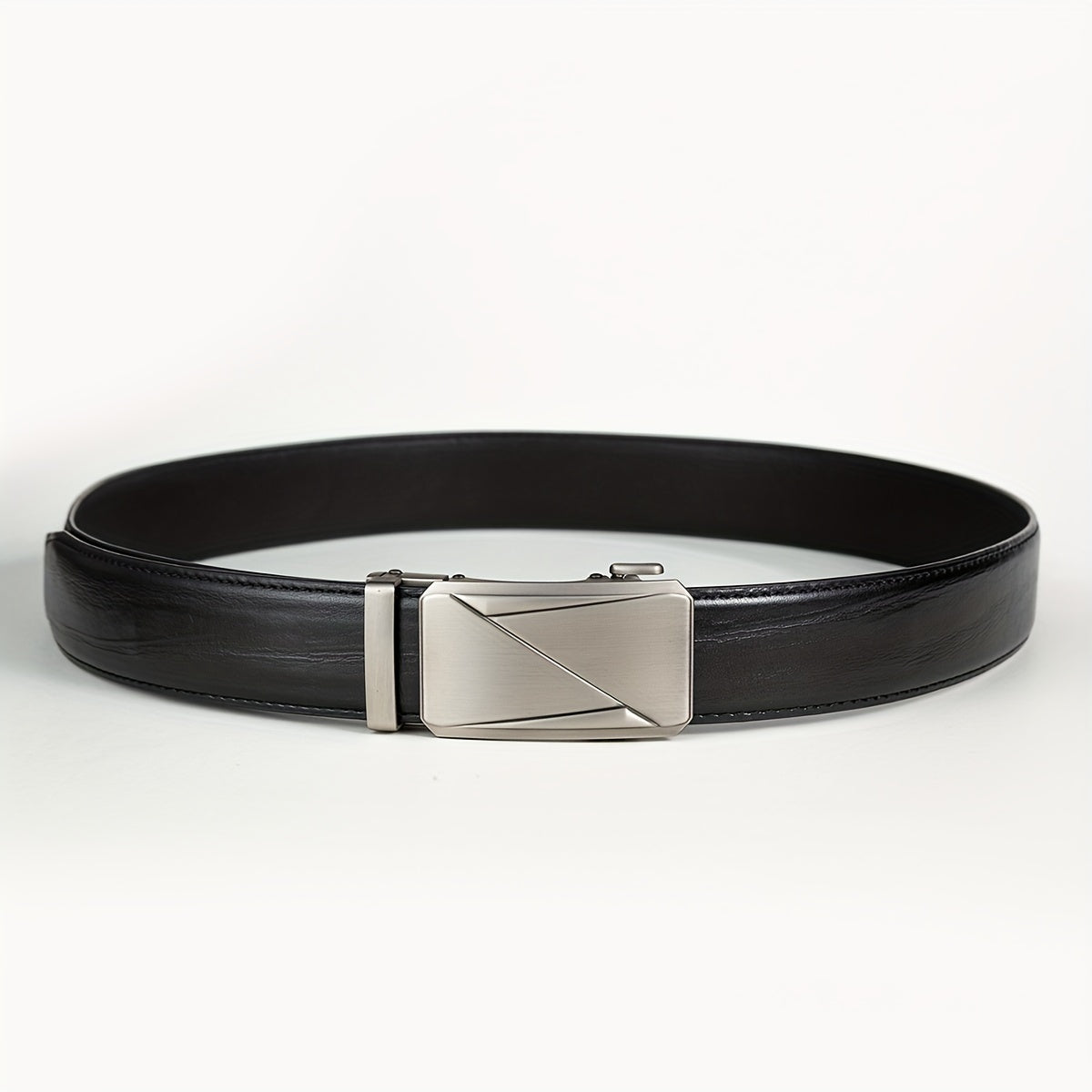 Men's Alloy Automatic Buckle PU Belt Uniform Accessory Belt