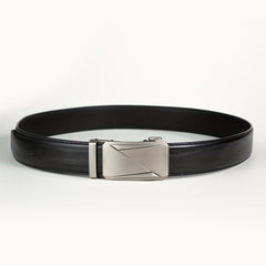 Men's Alloy Automatic Buckle PU Belt Uniform Accessory Belt