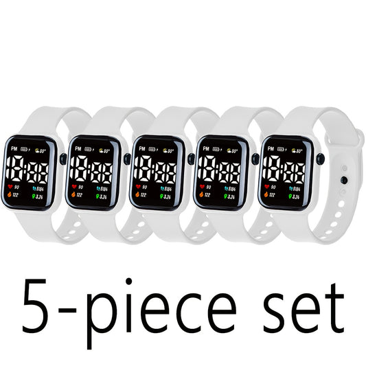 LED Square Watches Sporty Bohemian Style Digital Display Pink